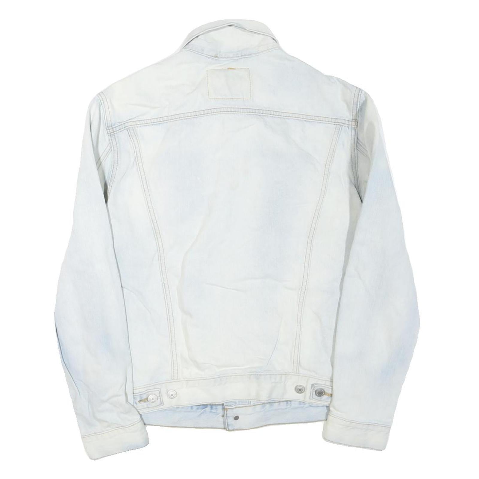 LEVI'S Mens Blue Cotton Blend Denim Jacket M Classic Button Closure Casual