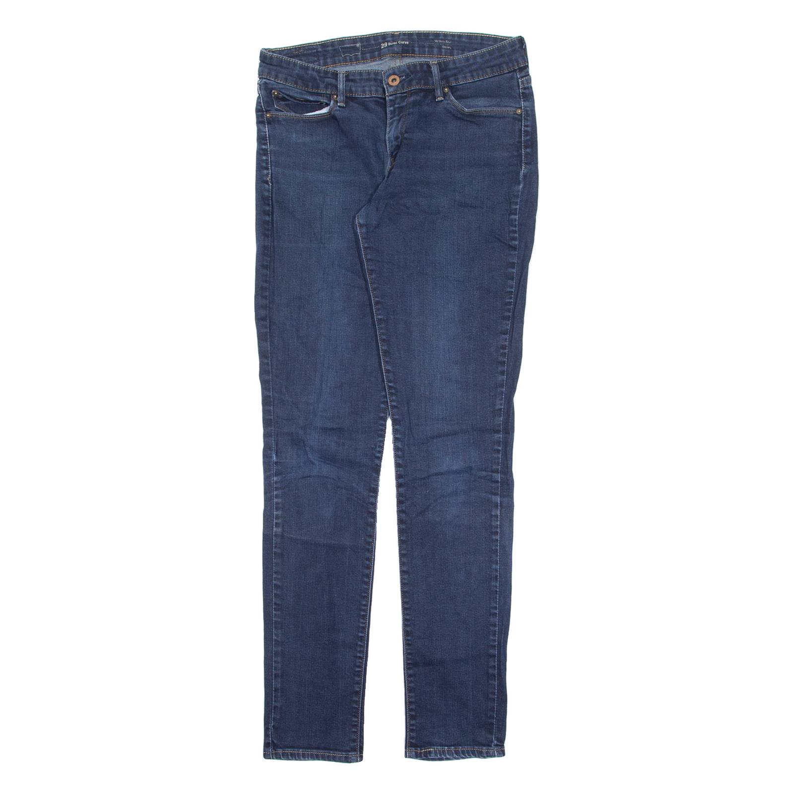 LEVI'S Demi Curve Womens Jeans Blue Slim Skinny Stone Wash W29 L34