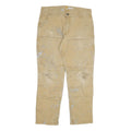 CARHARTT Mens Jeans Beige Relaxed Straight Cotton Blend W36 L32 Workwear Durable