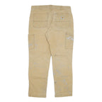 CARHARTT Mens Jeans Beige Relaxed Straight Cotton Blend W36 L32 Workwear Durable