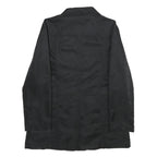 PHARD Womens Black Double Breasted Jacket L Woven Button Closure Classic