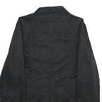 PHARD Womens Black Double Breasted Jacket L Woven Button Closure Classic