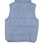 ATTRATTIVO Womens Blue Sleeveless Hooded Zip Jacket UK 10 Polyester Blend Puffer