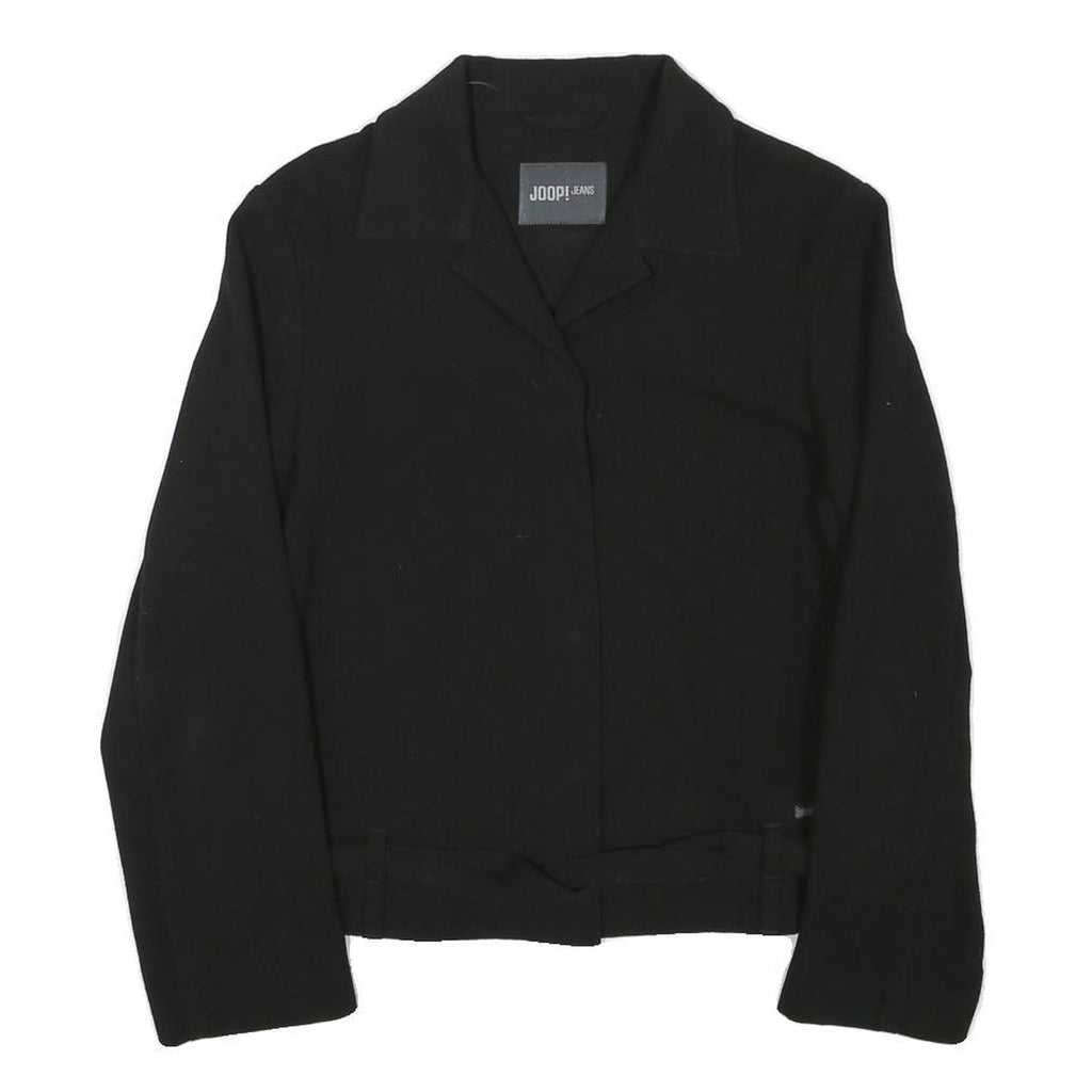 JOOP Womens Black Zip Jacket XS Polyester Blend Plain Stylish Cropped Fit