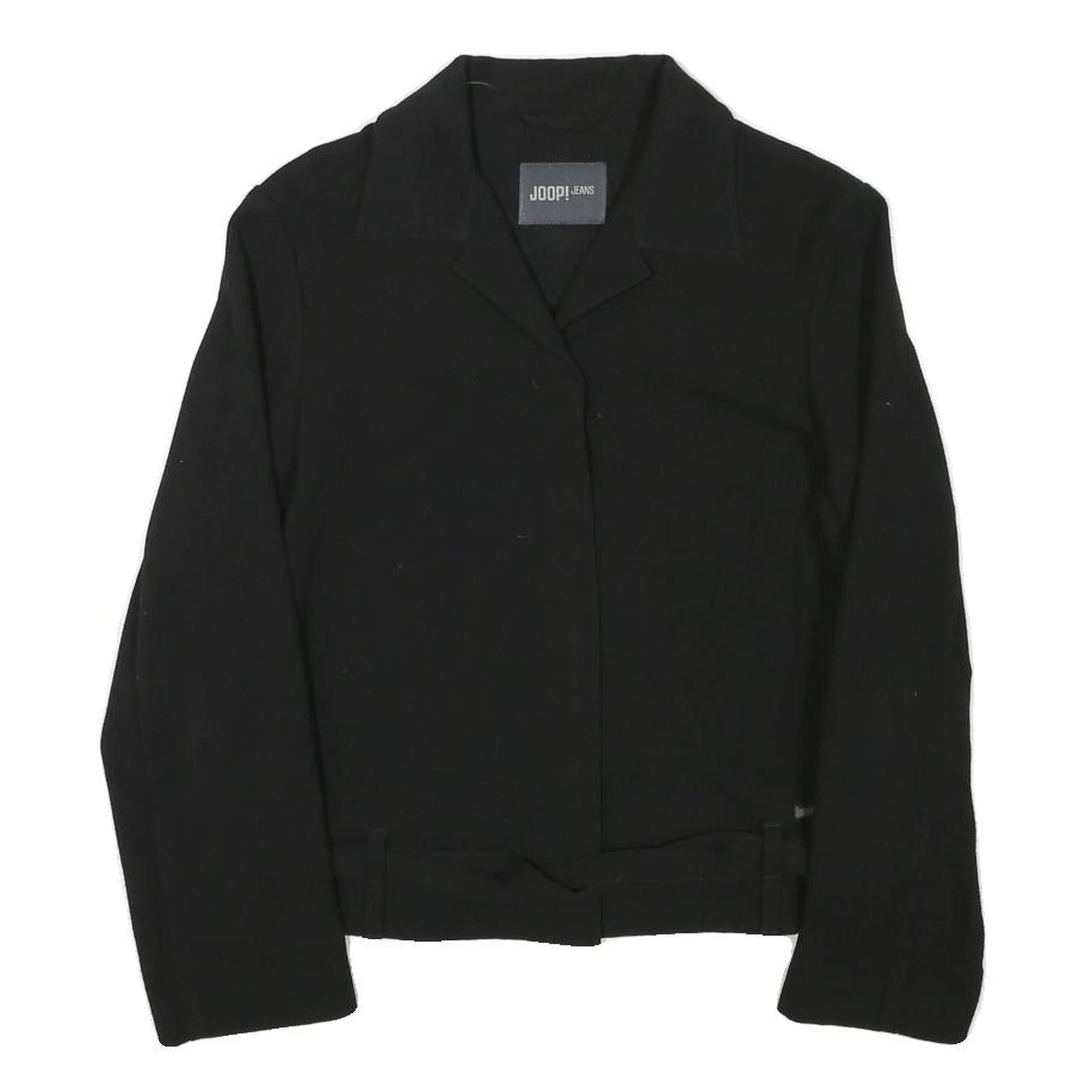 JOOP Womens Black Zip Jacket XS Polyester Blend Plain Stylish Cropped Fit