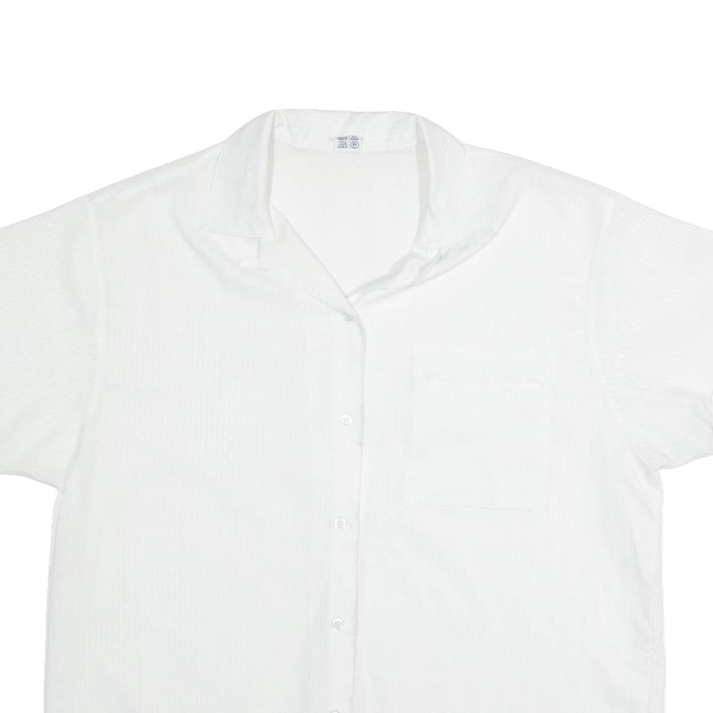 Womens Blouse White V-Neck L