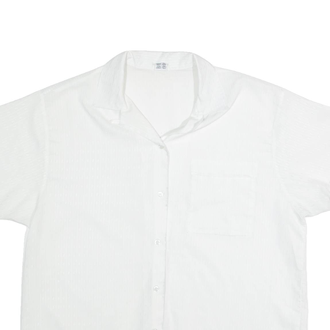 Womens Blouse White V-Neck L