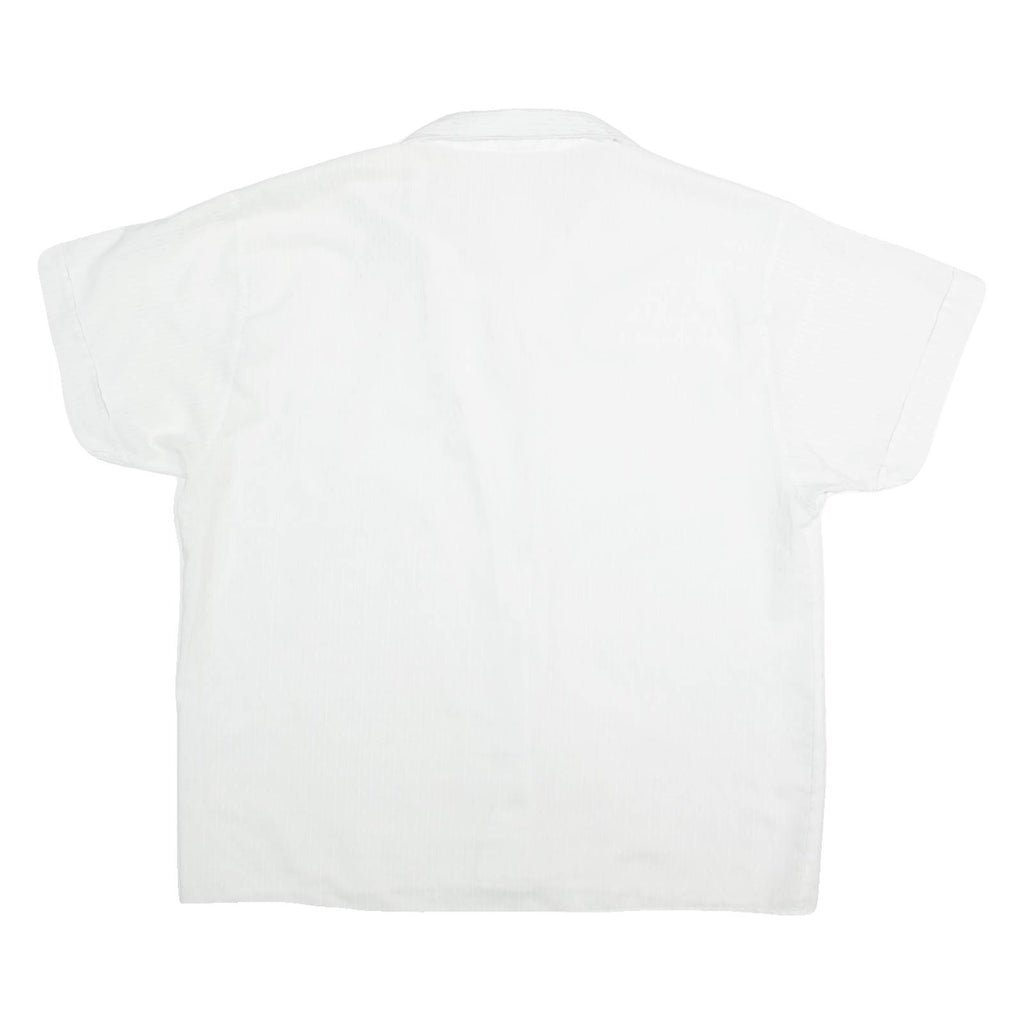 Womens Blouse White V-Neck L