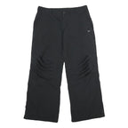 NIKE Womens Black Relaxed Wide-Leg Trousers W34 L32 Lightweight Polyester Zip