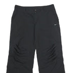 NIKE Womens Black Relaxed Wide-Leg Trousers W34 L32 Lightweight Polyester Zip