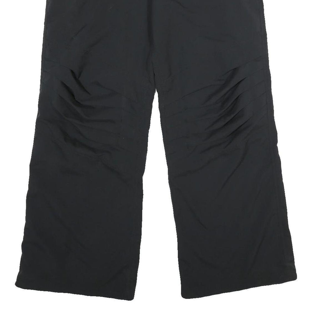 NIKE Womens Black Relaxed Wide-Leg Trousers W34 L32 Lightweight Polyester Zip