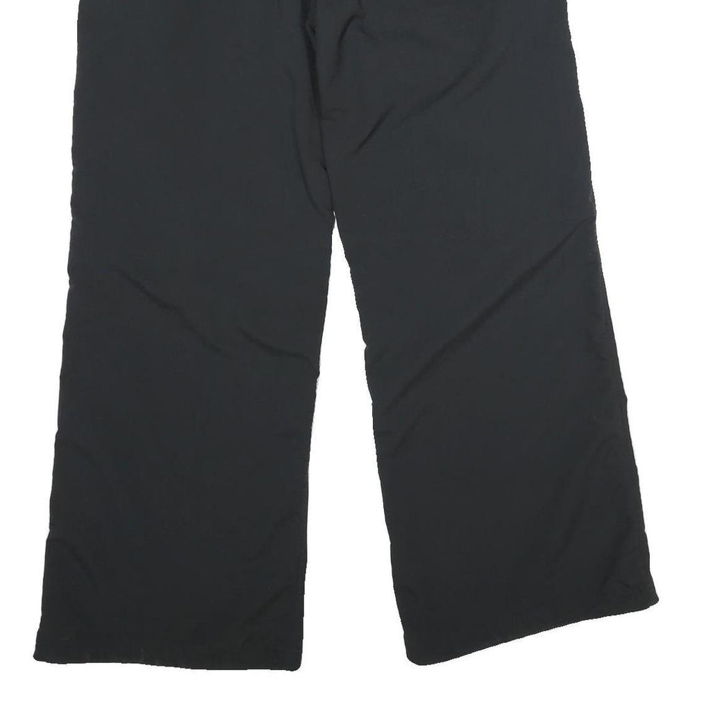 NIKE Womens Black Relaxed Wide-Leg Trousers W34 L32 Lightweight Polyester Zip