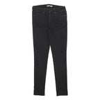 LEVI'S 711 Womens Slim Black Denim Jeans W28 L30 Stretch Zip Slim Fit Skinny