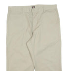 DICKIES Mens Regular Fit Beige Cotton Blend Trousers W38 L34 Classic Zip