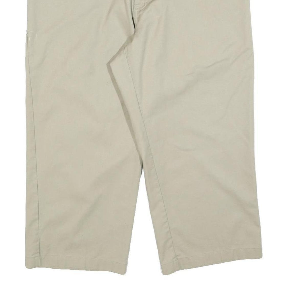 DICKIES Mens Regular Fit Beige Cotton Blend Trousers W38 L34 Classic Zip