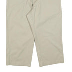 DICKIES Mens Regular Fit Beige Cotton Blend Trousers W38 L34 Classic Zip