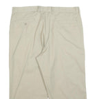 DICKIES Mens Regular Fit Beige Cotton Blend Trousers W38 L34 Classic Zip