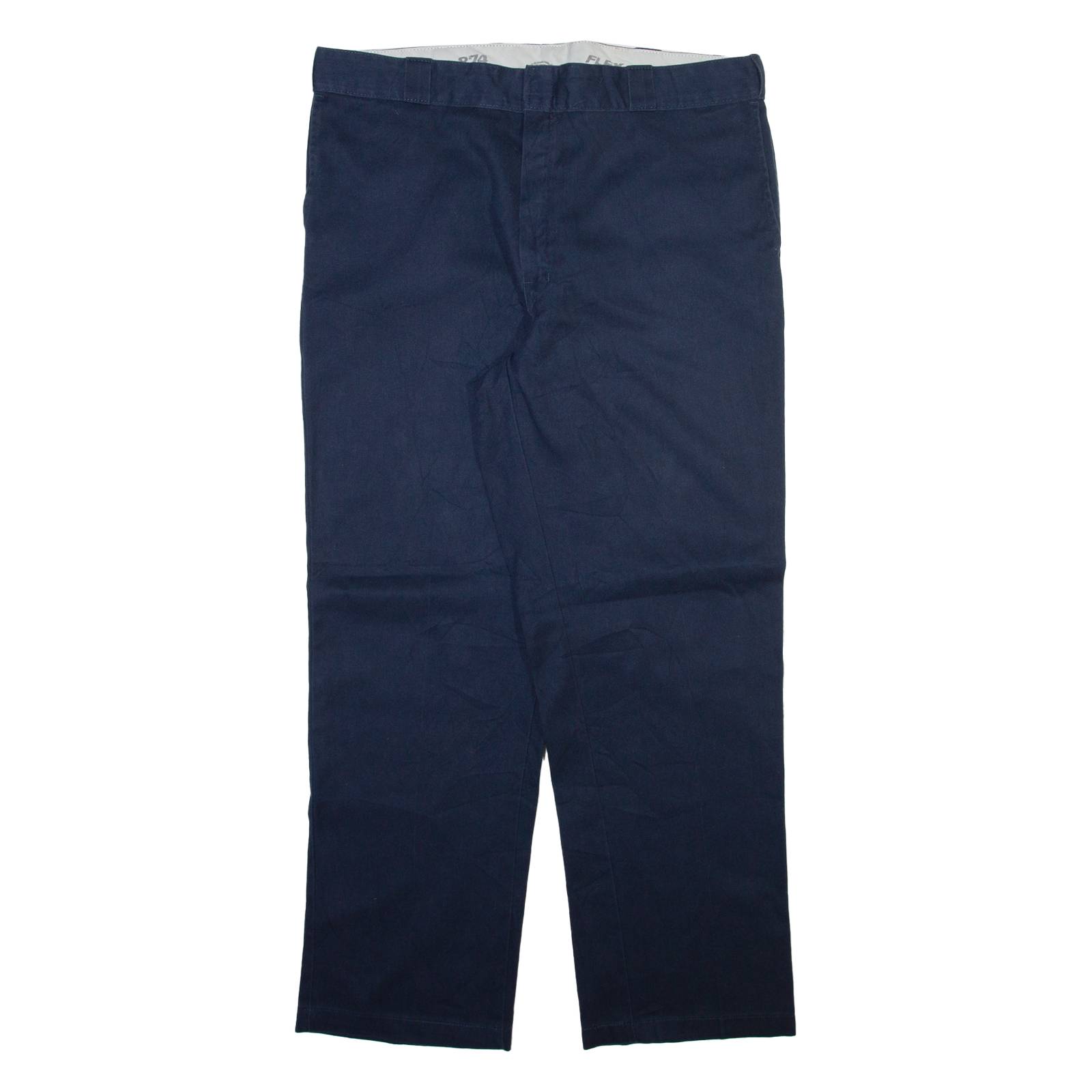 DICKIES 874 Workwear Mens Trousers Blue Regular Straight W40 L32