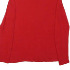 TOMMY HILFIGER Womens Red Plain Jumper V-Neck Basic Knit Size S Elegant Cotton