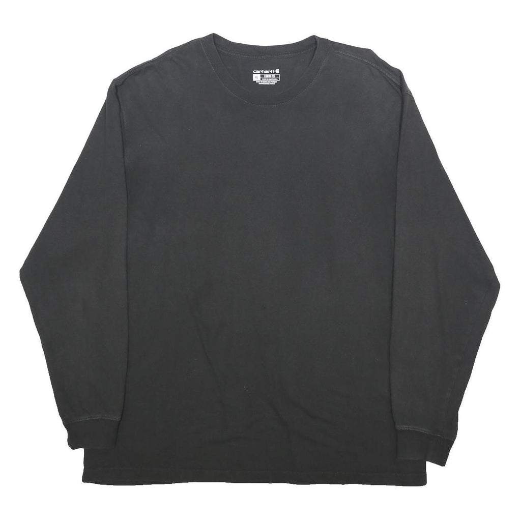 CARHARTT Mens Black Long Sleeve Crew Neck Graphic T-Shirt XL