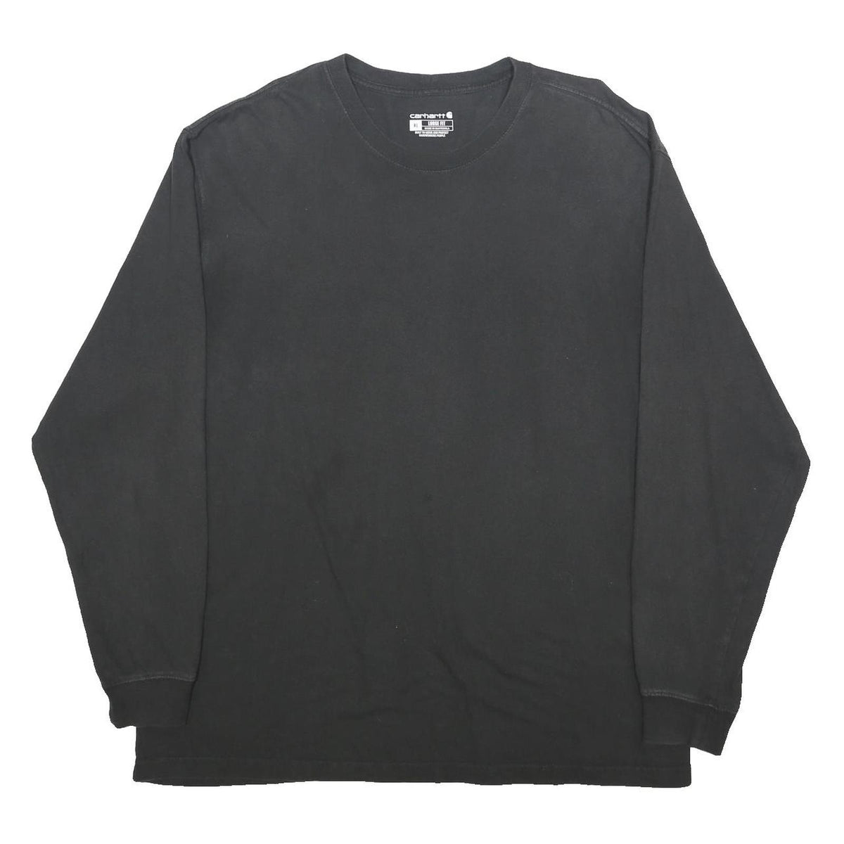 CARHARTT Mens Black Long Sleeve Crew Neck Graphic T-Shirt XL