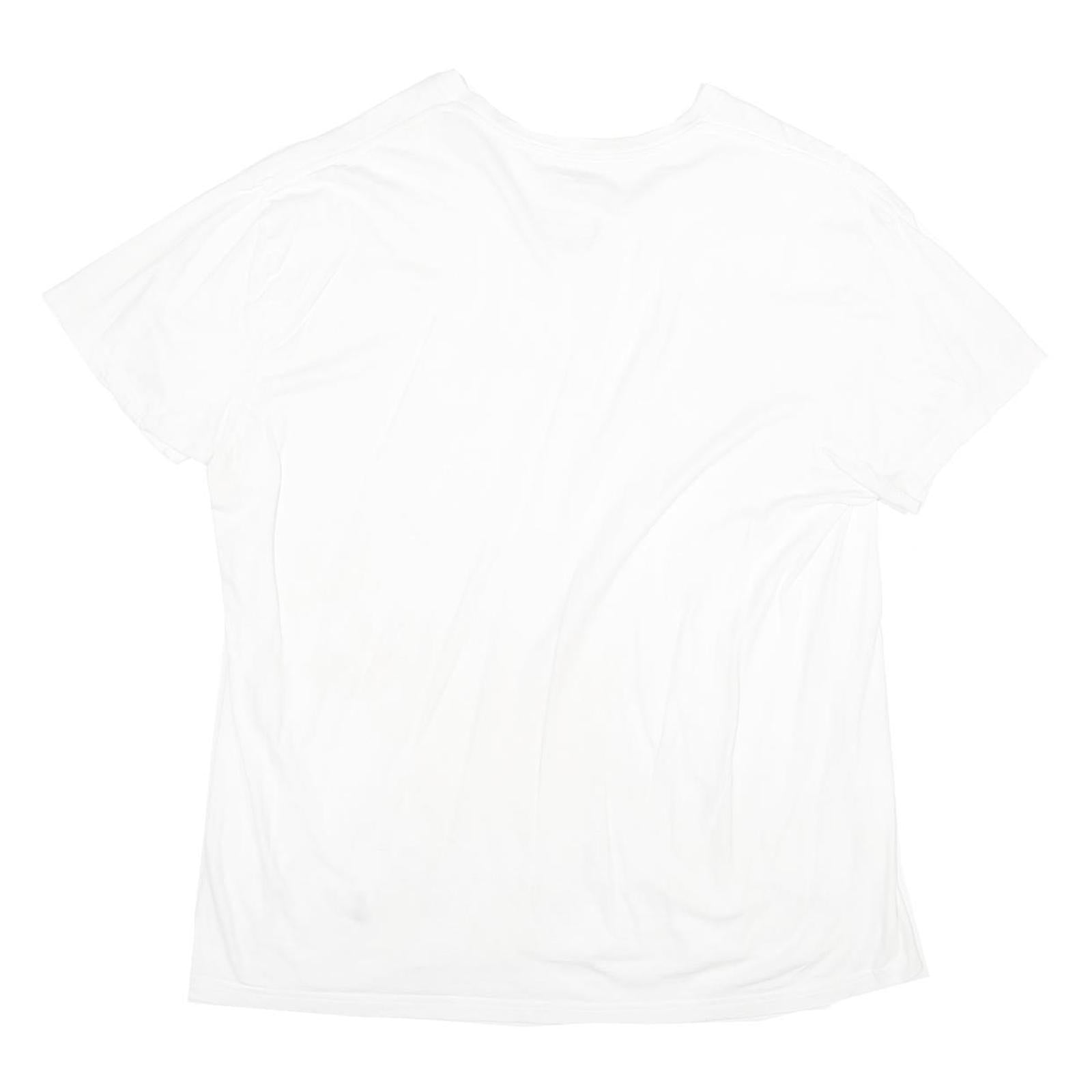 POLO RALPH LAUREN Mens White V-Neck T-Shirt XL Cotton Blend Classic Fit Casual