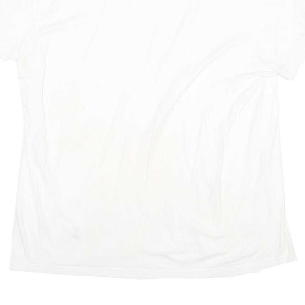 POLO RALPH LAUREN Mens White V-Neck T-Shirt XL Cotton Blend Classic Fit Casual