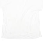 POLO RALPH LAUREN Mens White V-Neck T-Shirt XL Cotton Blend Classic Fit Casual