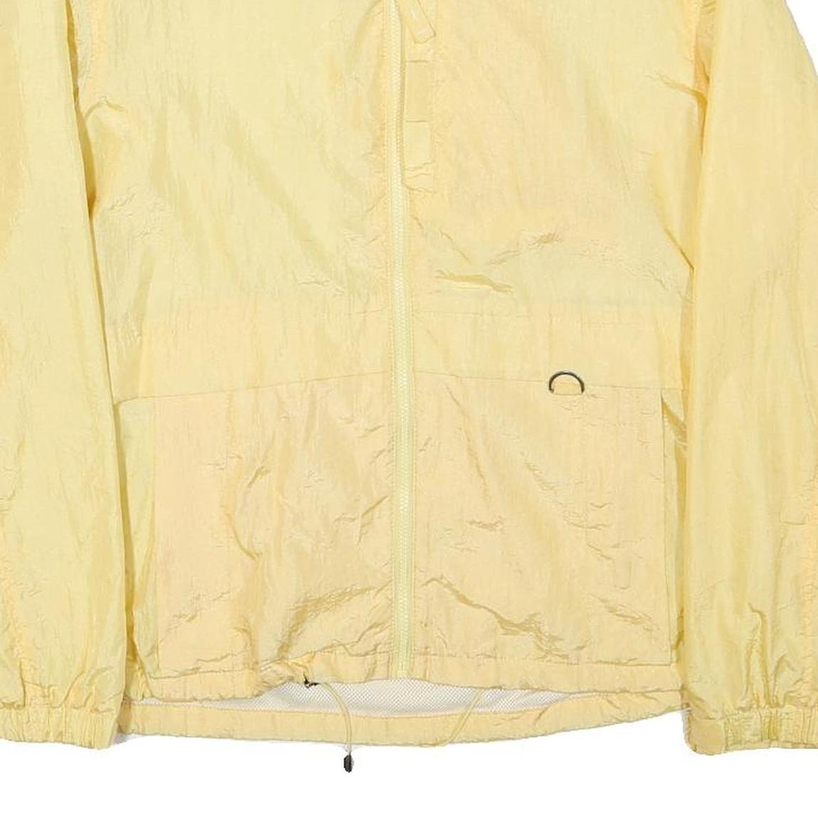 NEYELLE Mens Yellow Lightweight Zip Jacket S Polyester Blend Plain Casual