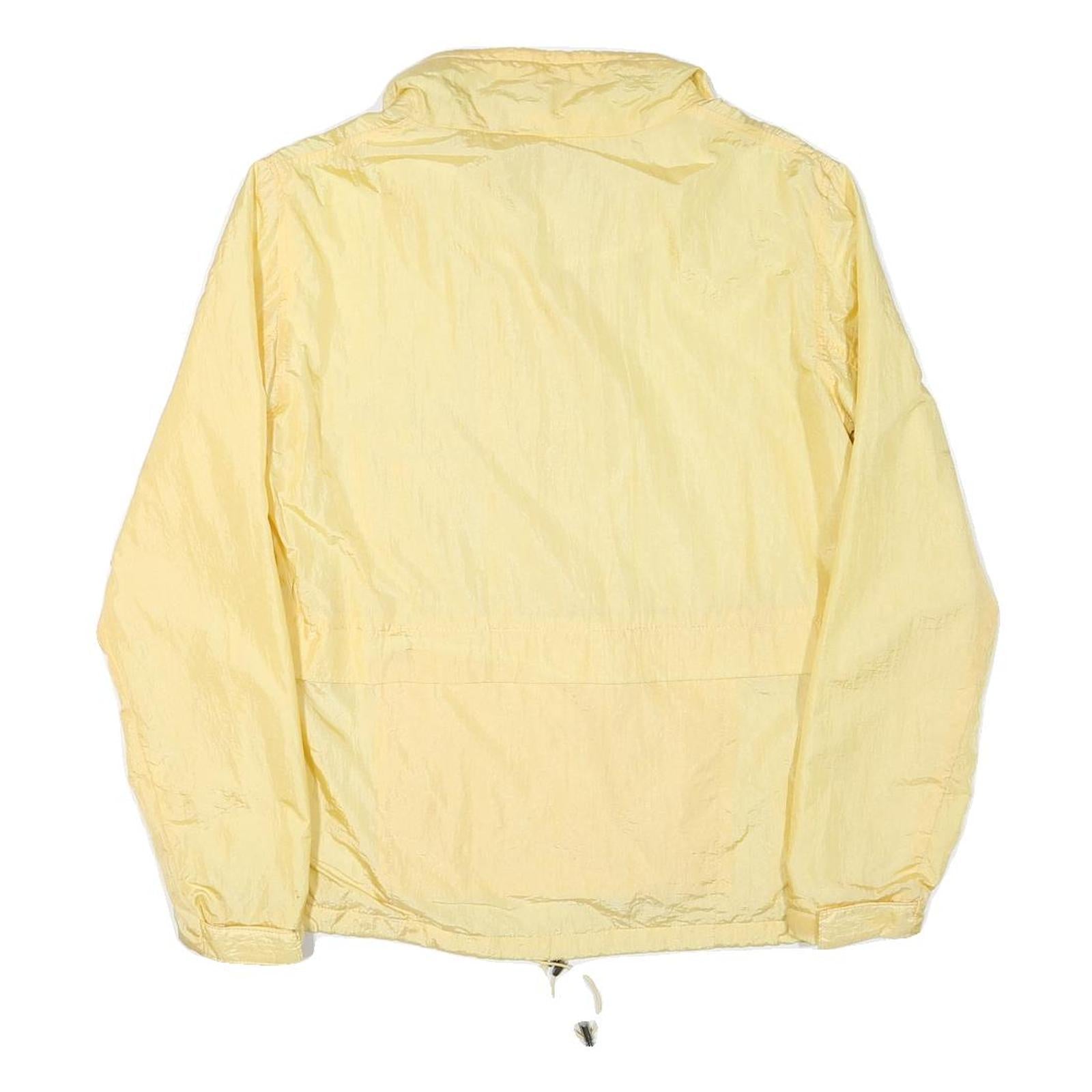 NEYELLE Mens Yellow Lightweight Zip Jacket S Polyester Blend Plain Casual