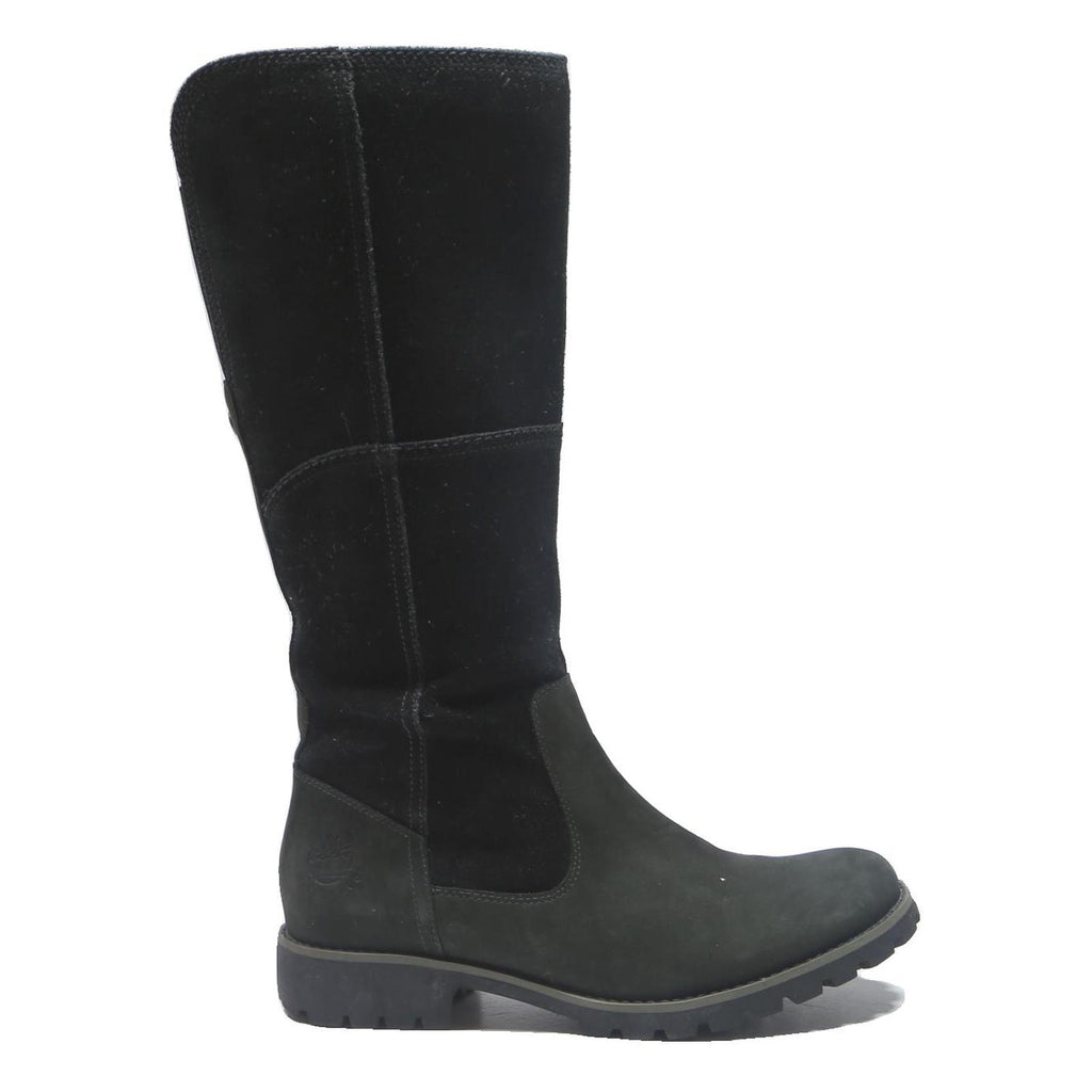 TIMBERLAND Womens Heritage 2 Tone Black Leather High Boots UK 5 Classic Winter