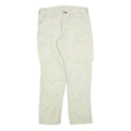 Womens Regular Fit Beige Polyester Blend Cargo Trousers W32 L30 Utility Zip