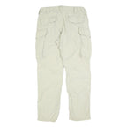 Womens Regular Fit Beige Polyester Blend Cargo Trousers W32 L30 Utility Zip