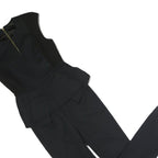 TED BAKER Womens Black Playsuit Sleeveless S Slim Fit Zip Up Polyester