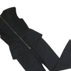TED BAKER Womens Black Playsuit Sleeveless S Slim Fit Zip Up Polyester