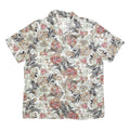 CLASSIC ELEMENTS Womens Beige & Brown Floral Printed Shirt Short Sleeve Button