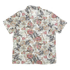CLASSIC ELEMENTS Womens Beige & Brown Floral Printed Shirt Short Sleeve Button
