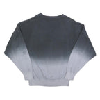 RELIGION Womens Blue Ombre Plain V-Neck Basic Knit Jumper L Cotton Pullover