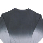 RELIGION Womens Blue Ombre Plain V-Neck Basic Knit Jumper L Cotton Pullover