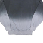 RELIGION Womens Blue Ombre Plain V-Neck Basic Knit Jumper L Cotton Pullover