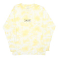 VANS Mens Yellow Tie Dye Long Sleeve Crew Neck T-Shirt M Cotton Blend Casual