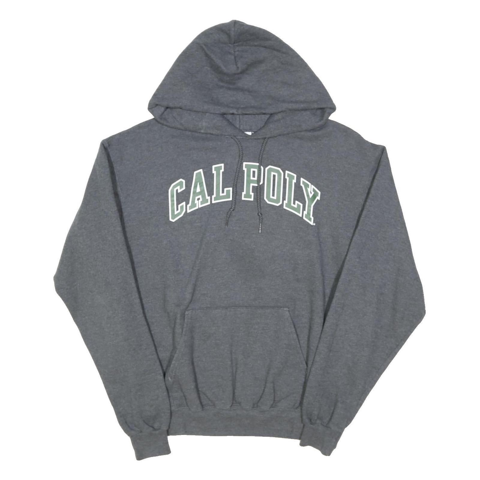 CHAMPION Mens Grey Cal Poly Pullover Hoodie M Cotton Blend Casual Sportswear