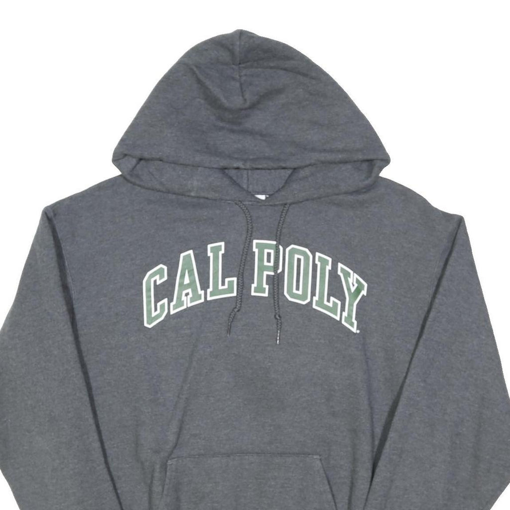 CHAMPION Mens Grey Cal Poly Pullover Hoodie M Cotton Blend Casual Sportswear