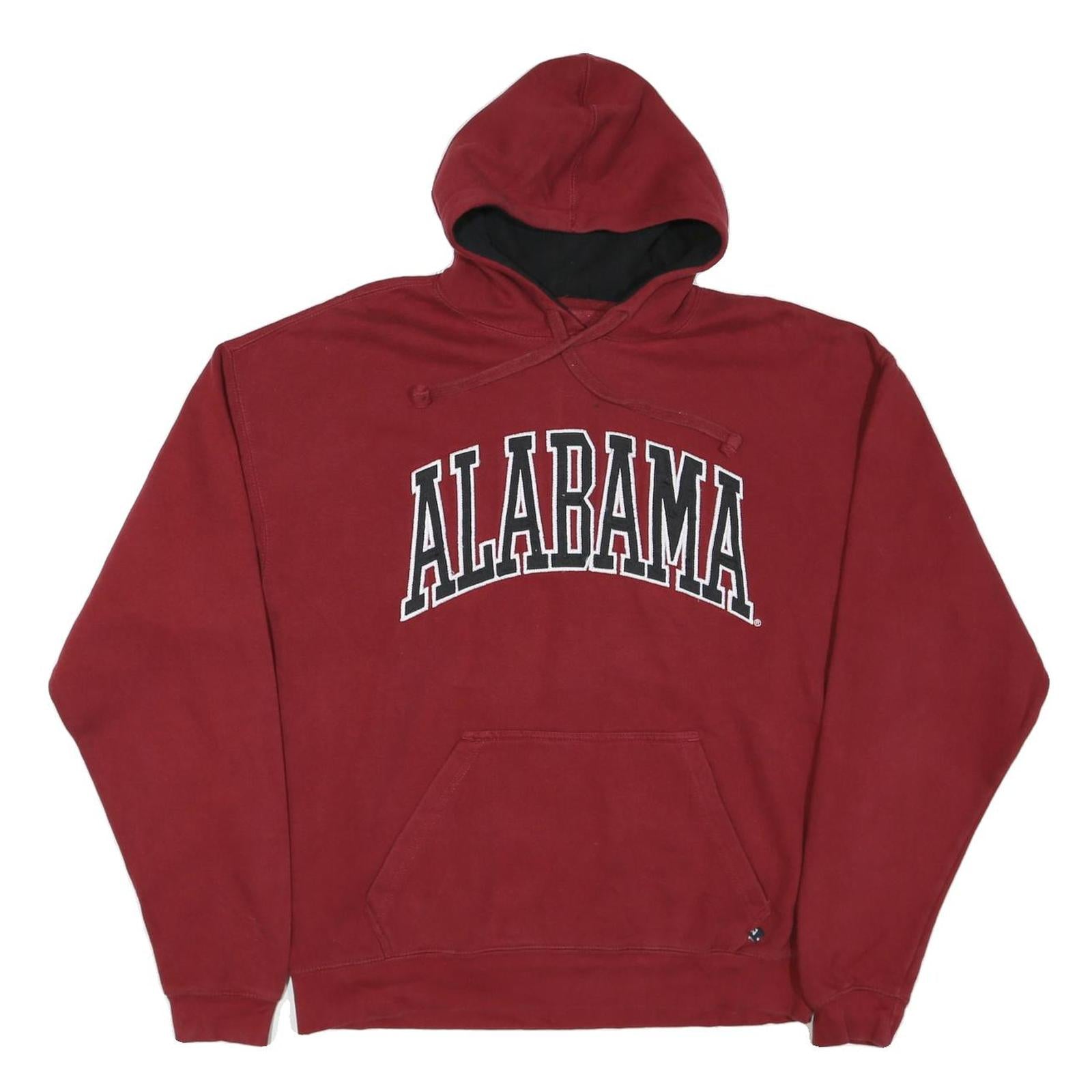 J AMERICA Mens Maroon Alabama Hoodie XL Cotton Blend Pullover Casual