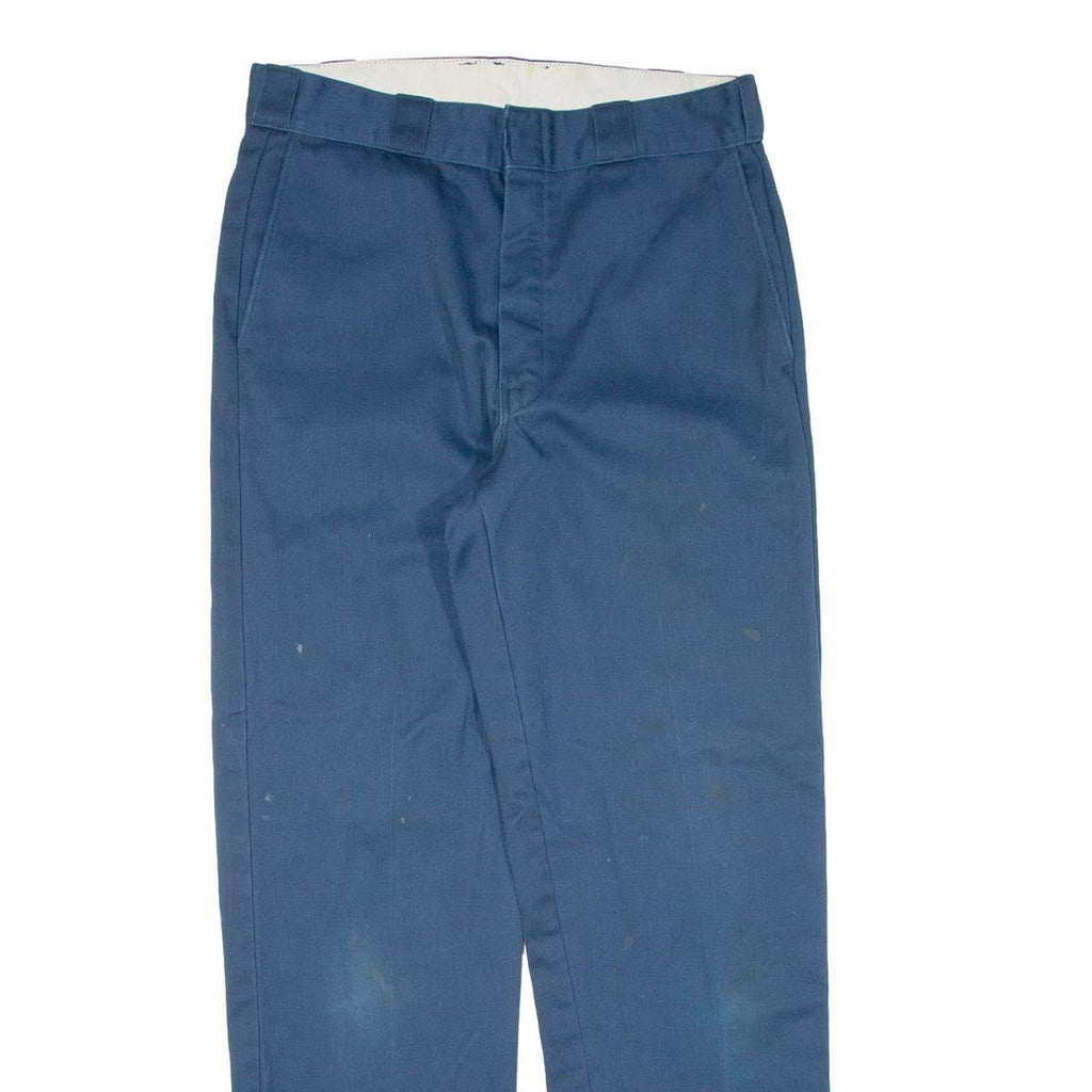DICKIES Blanket Lined Workwear Mens Trousers Blue Regular Straight W30 L30