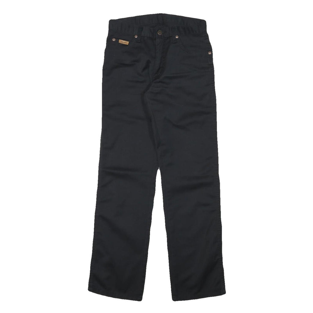 WRANGLER Mens Cotton Blend Black Regular Fit Straight Leg Trousers W27 L30