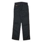 WRANGLER Mens Cotton Blend Black Regular Fit Straight Leg Trousers W27 L30