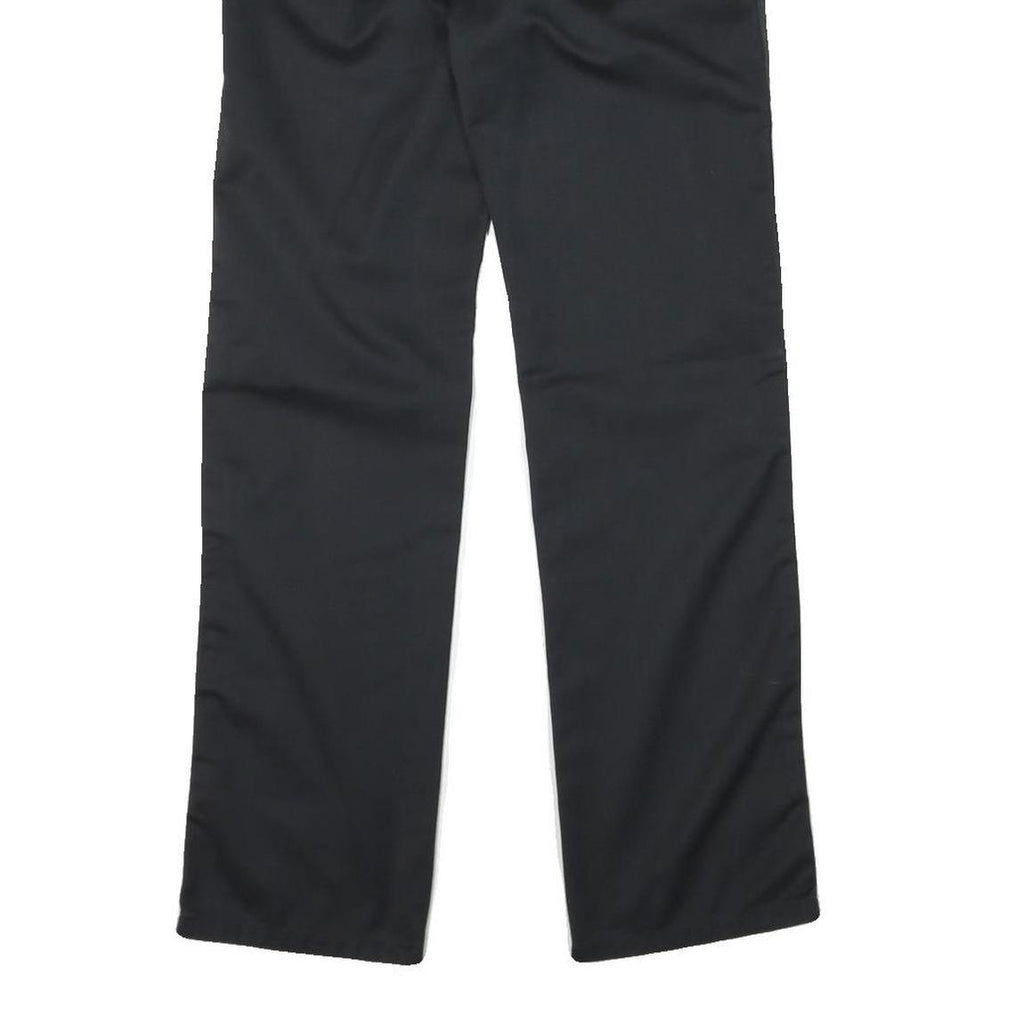 WRANGLER Mens Cotton Blend Black Regular Fit Straight Leg Trousers W27 L30