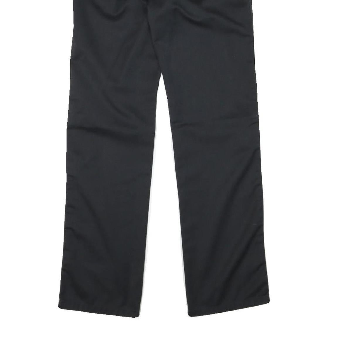 WRANGLER Mens Cotton Blend Black Regular Fit Straight Leg Trousers W27 L30