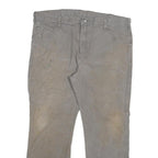 DICKIES Mens Grey Regular Straight Denim Cotton Blend Medium W38 L29 Workwear